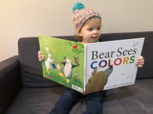 Using Bear Sees Colors in speech therapy at home