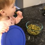 Toddler trying new foods