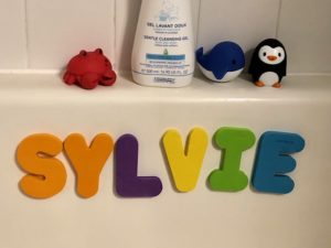 foam bath letters for early literacy activity