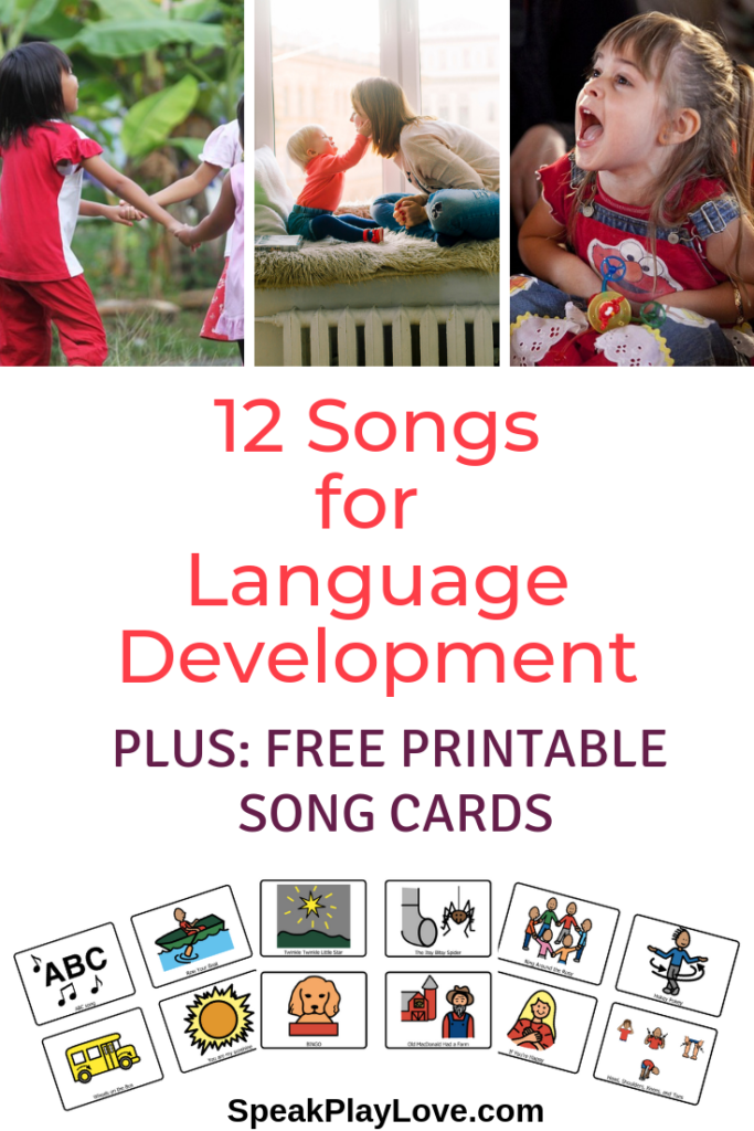 image of best songs for language development pin for pinterest