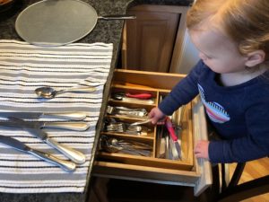 silverware sorting toddler activity chores