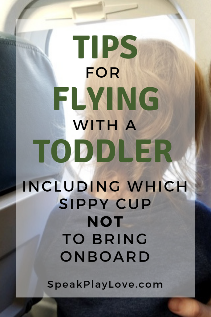 image of toddler in lap on plane