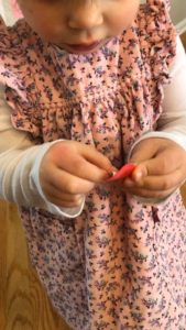 Valentine fine motor activity for toddlers