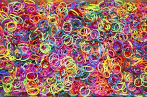 rubber bands for sensory bin filler