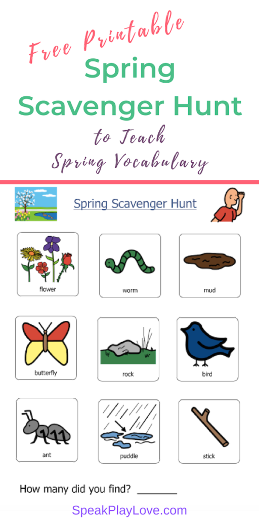 Image of spring vocabulary worksheet Pin