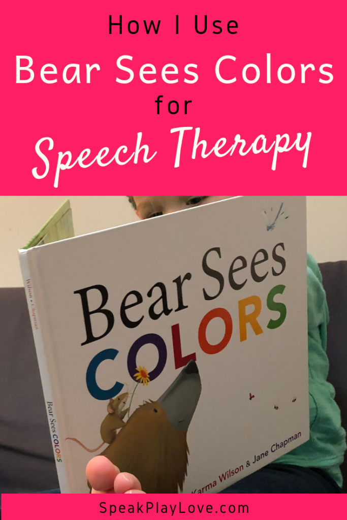 Bear Sees Colors for speech therapy Pin