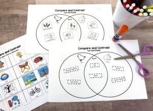 spring compare and contrast speech therapy activity