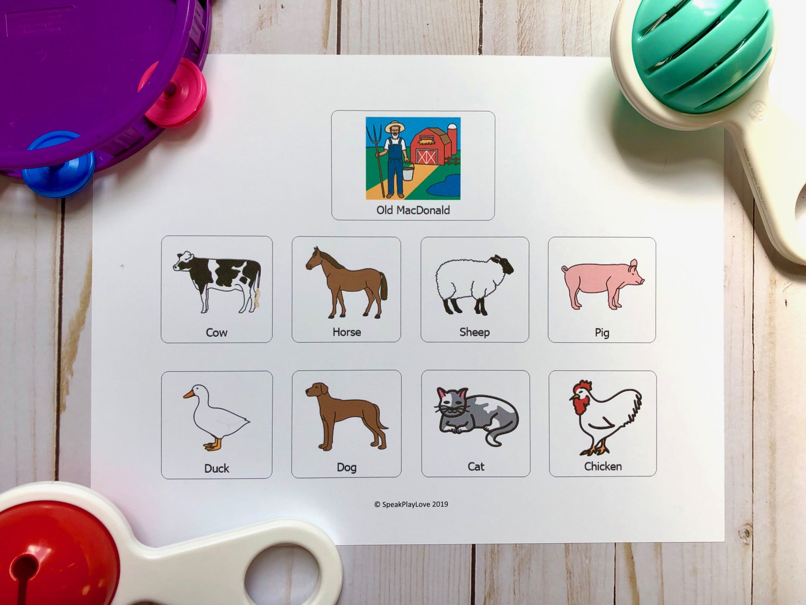 interactive songs for speech therapy visual aid