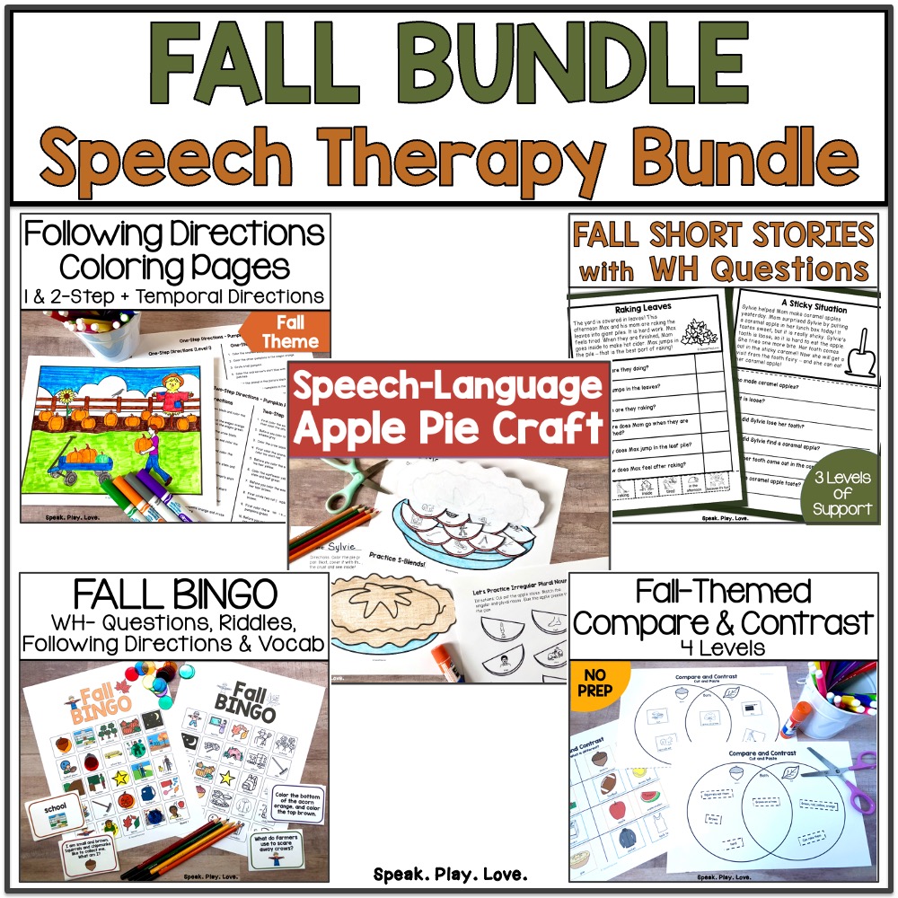 picture of fall speech therapy activities