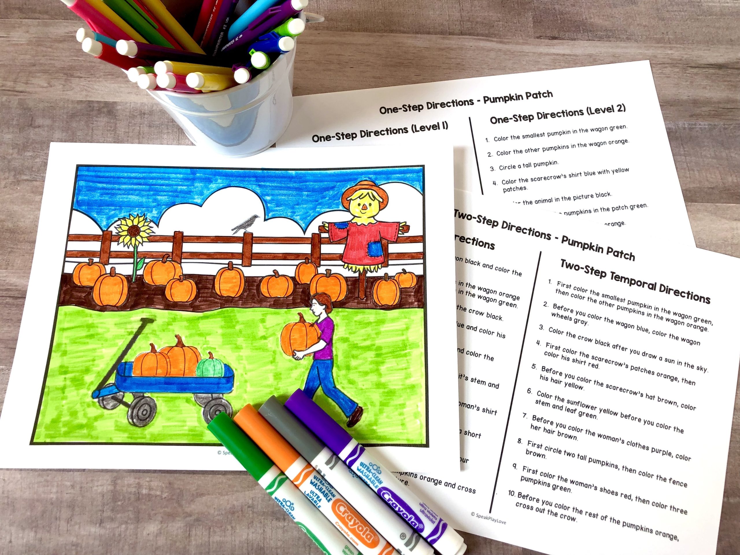 picture of fall following directions speech therapy activity