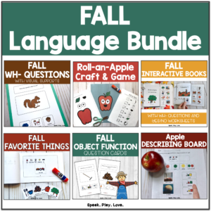 bundle of fall speech and language activities