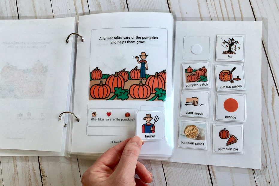picture of pumpkin interactive book