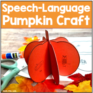 Pumpkin Craft for Speech Therapy