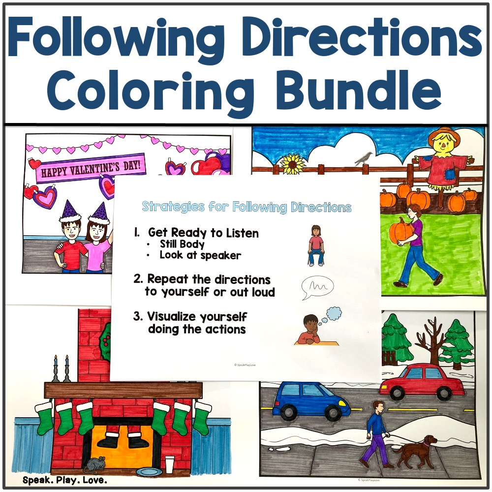 picture of cover for Following Directions Speech Therapy Activities