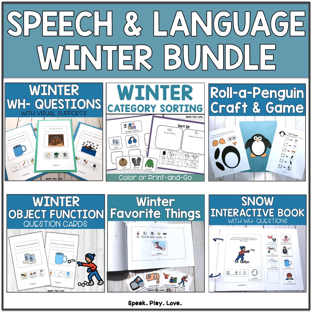 picture of winter speech and language activities