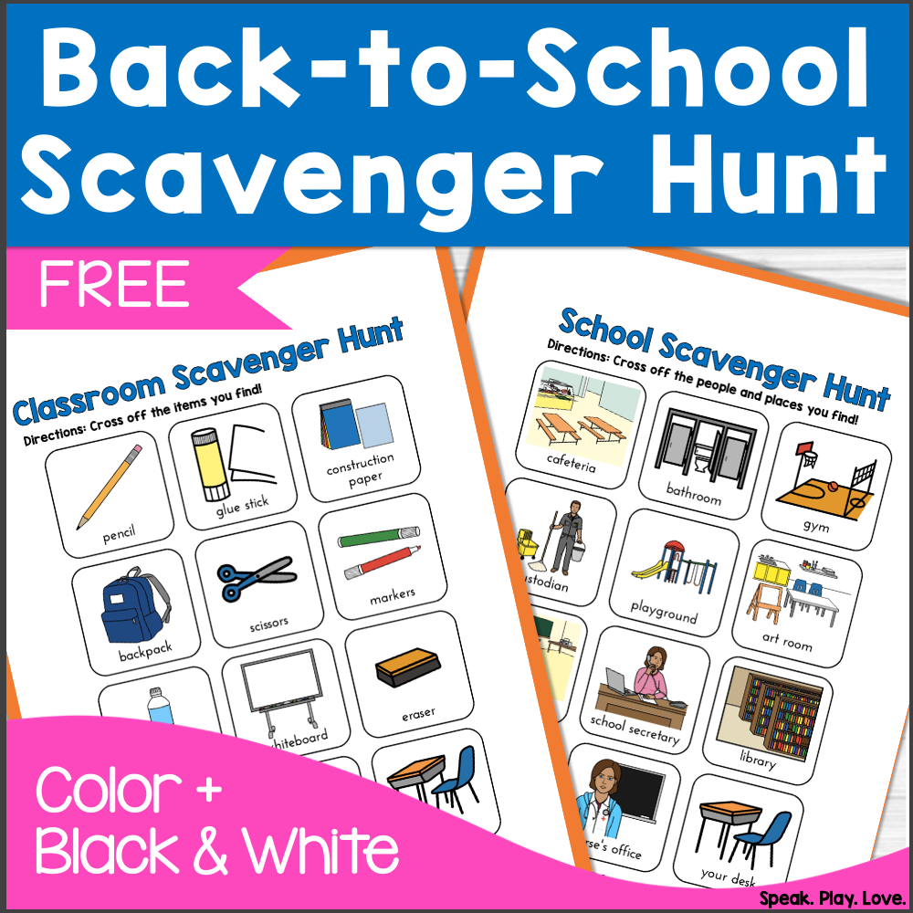 back to school school scavenger hunt free 