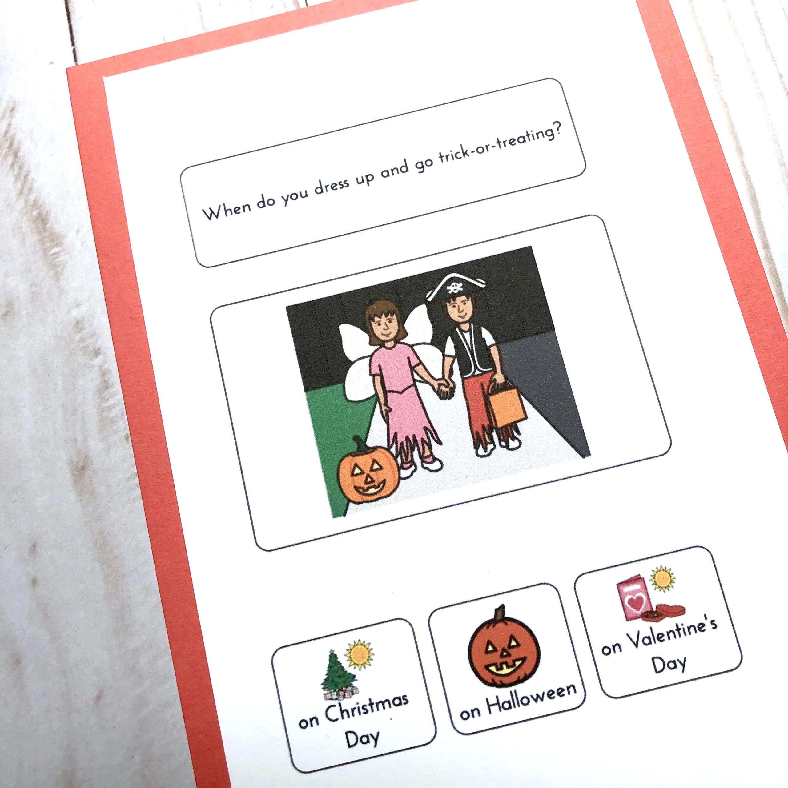 picture of Halloween wh questions for speech therapy