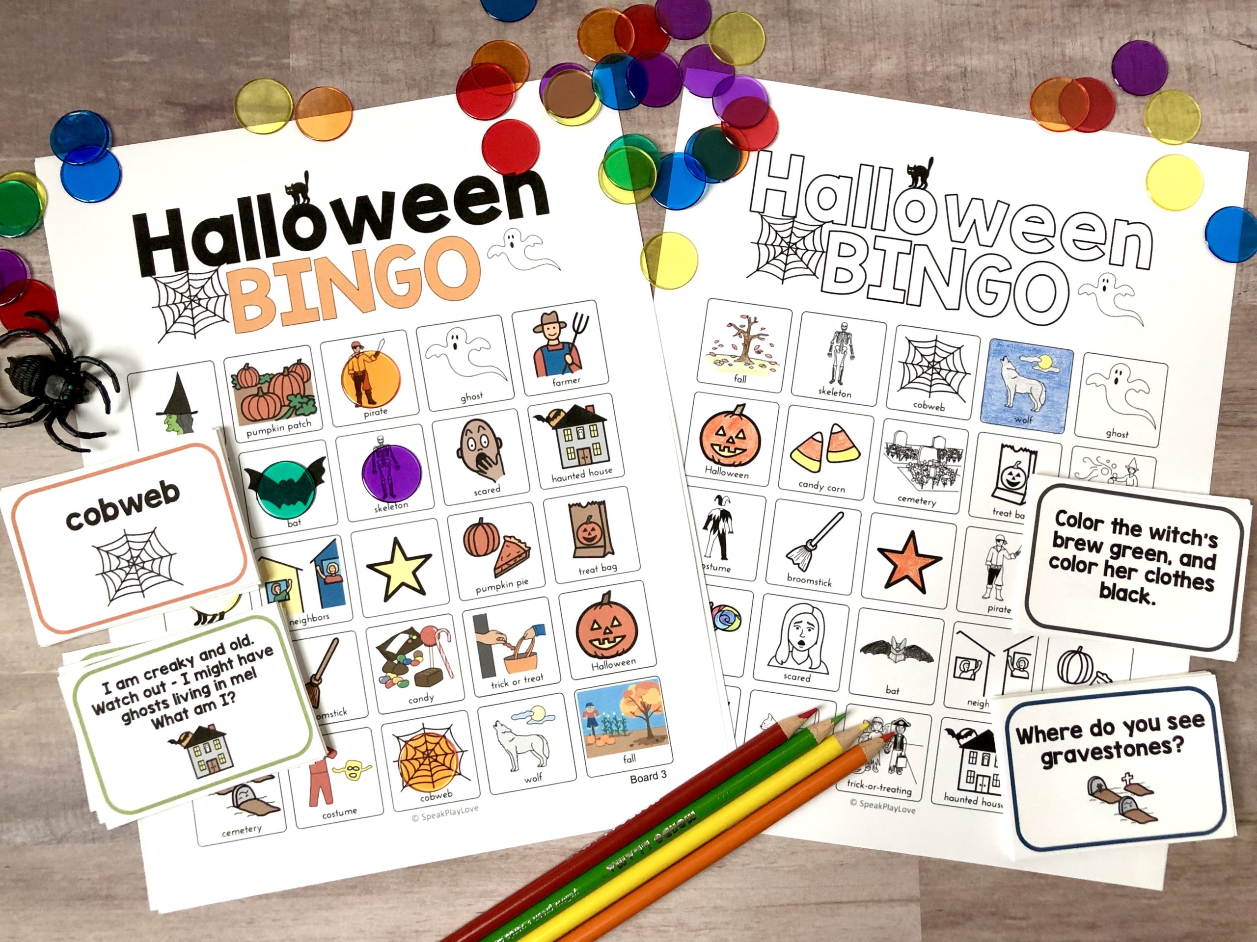 picture of halloween bingo game