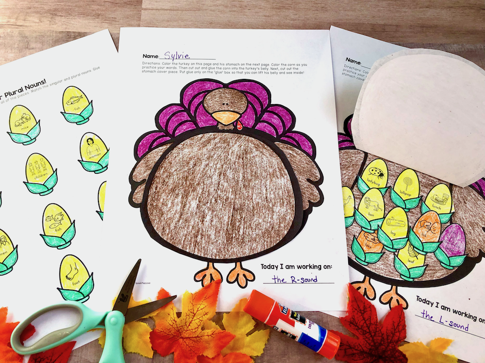 thanksgiving speech therapy craft