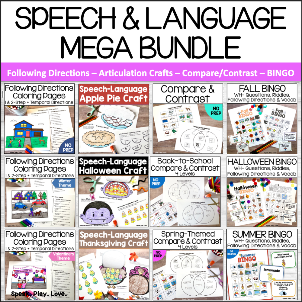 Speech Language Activities Cover