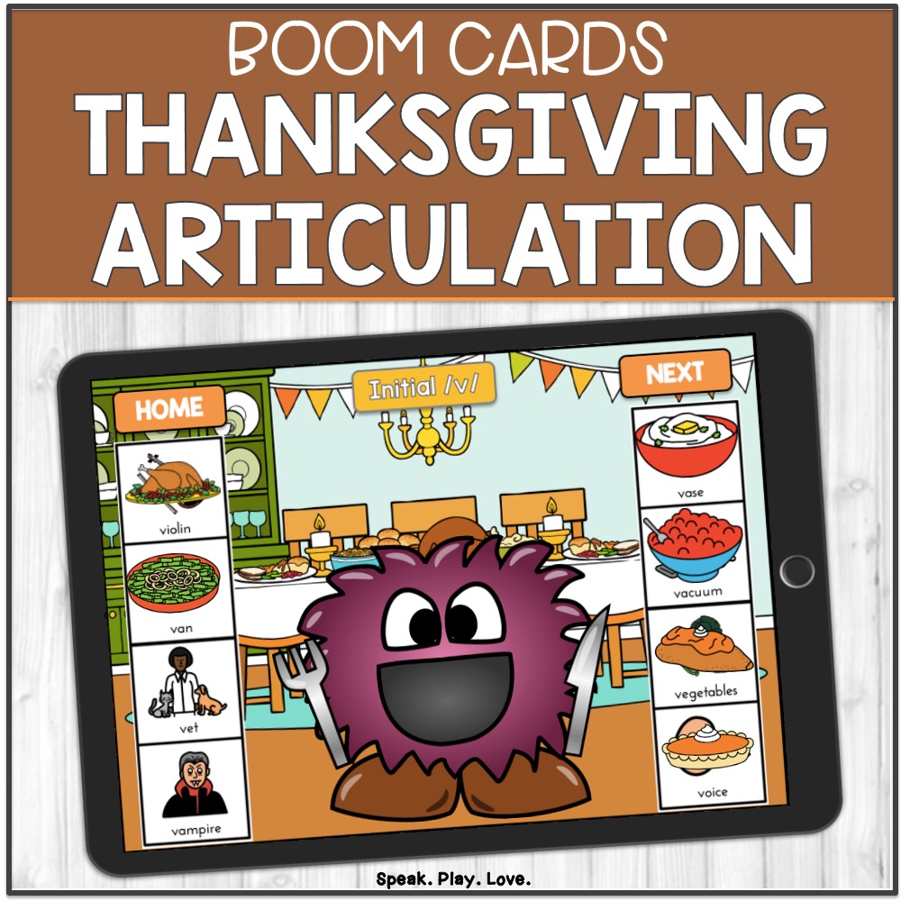 picture of thanksgiving articulation games