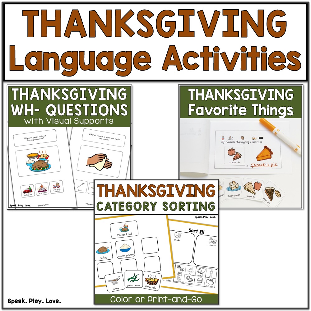 thanksgiving speech and language activities