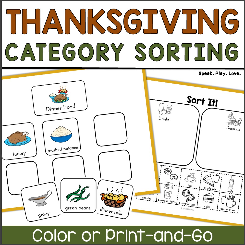 picture of thanksgiving categories sorting