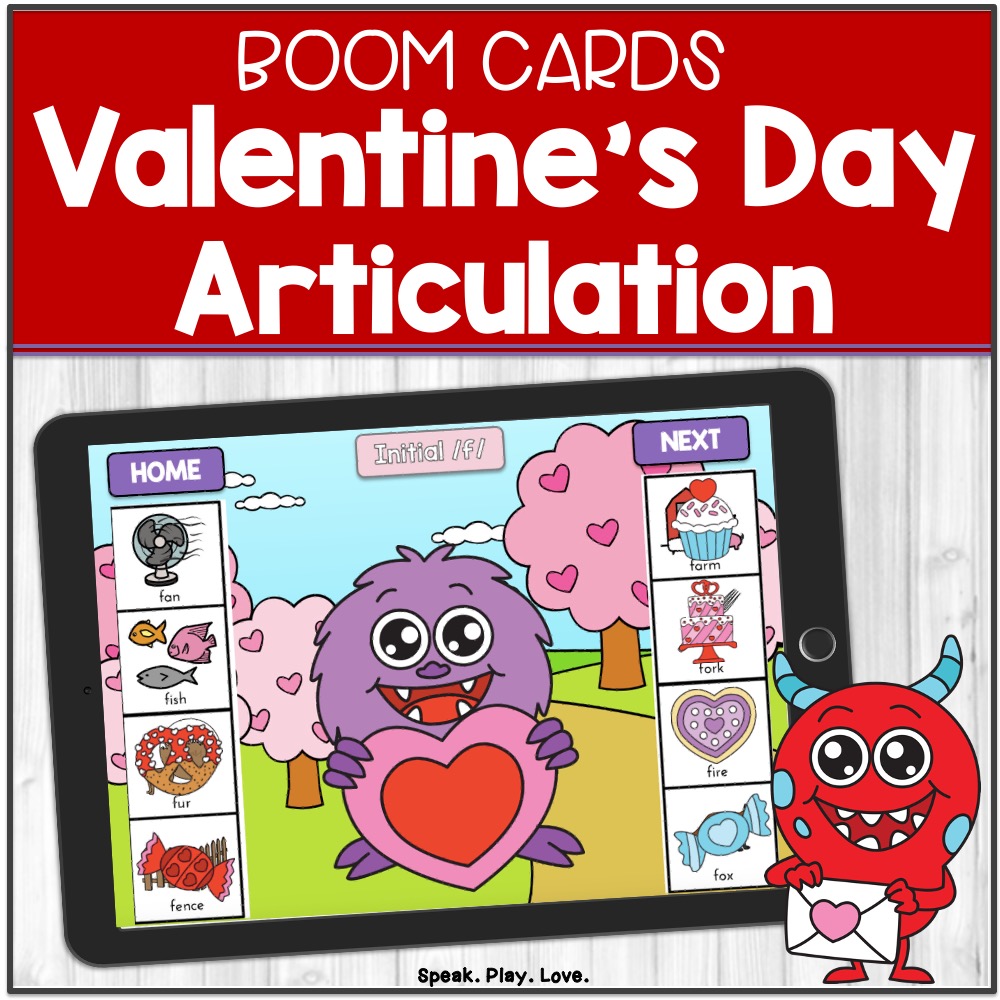 picture of Valentine's Day Articulation Boom Cards
