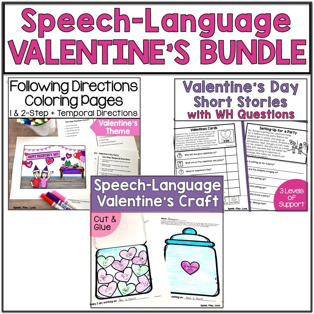 picture of Valentines Day Speech Therapy Activities