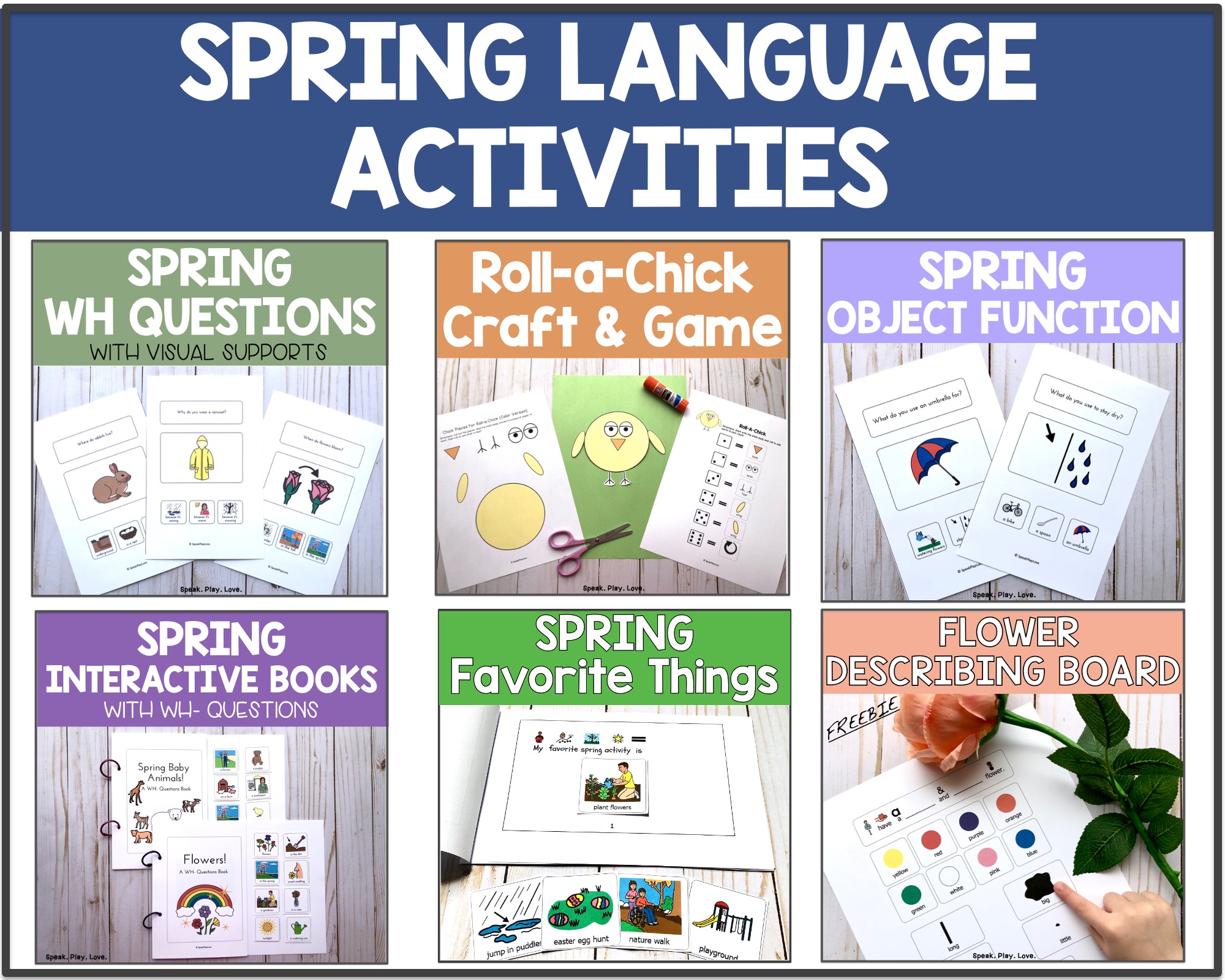 picture of spring speech language activities