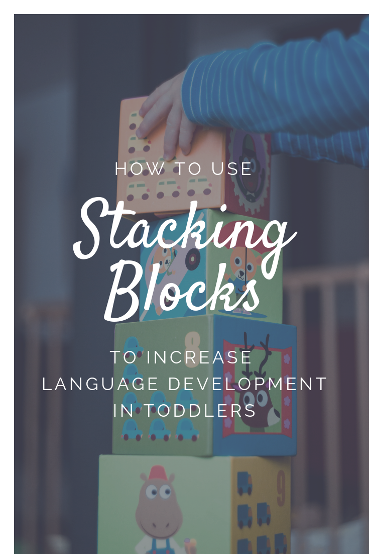 Easy to follow tips for parents to get toddlers talking with simple toys like stacking blocks. Great for child language development. #languagedevelopment #latetalker #speechtherapy #speechtherapyathome #earlyintervention Website has easy tips for parents for speech therapy at home