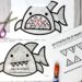 picture of shark summer craft for speech therapy