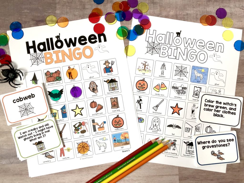 halloween speech therapy activities for toddlers